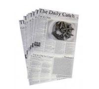 THE DAILY CATCH 50 White Greaseproof Decorative Newspaper Sheets 10x16 / 40x25cm