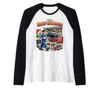 The Daily Commute Funny Mechanic Sarcastic Car Repair Raglan Baseball Tee