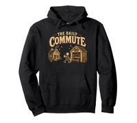 The Daily Commute Funny Woodworker Carpenter Humor Pullover Hoodie