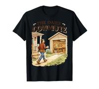 The Daily Commute Funny Woodworker Sarcastic Carpenter Mens T-Shirt