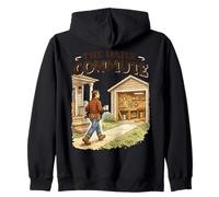 The Daily Commute Funny Woodworker Sarcastic Carpenter Mens Zip Hoodie