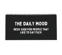 The Daily Mood Desk Sign, Emotion Desktop Flipchart, Mood Flipes Sign For Your Desk, Funny Emotions FIip Book, Desk Mood FIip Chart, Desktop Flipchart to Identify Emotions & Start Conversation, Black