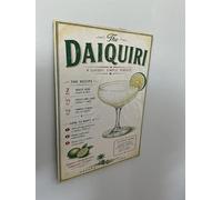 The Daiquiri Vintage Style Cocktail Recipe Poster, A3, Matte Paper, Cream, Wall Decoration, Portrait