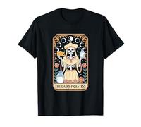 The Dairy Priestess Skeleton Tarot Occult Moon Phases T-Shirt