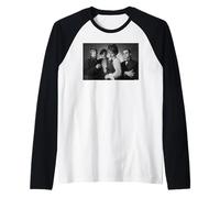 The Damned Dave Vanian Band Portrait by Allan Ballard Raglan Baseball Tee