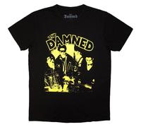 The Damned Men's New Rose Vintage T-Shirt in Black | Size: Large The Damned Black L