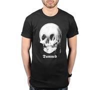 The Damned Skull Men's T-Shirt Punk Band Dave Vanian Rose Tee Black XXL