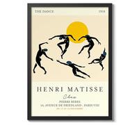 The Dance, Chez Pierre Beres Henri Matisse Poster, Modern Art Exhibition Print, Abstract Boho Wall Art, Home Decor Design And Decoration, A5 (Black Frame) - 21x14.8cm