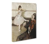 The Dance Lesson By Edgar Degas Canvas Print | Gallery Wrapped 30mm Frame Wall Art | 20x14 inches | Ready to Hang | Impressionist Picture | Living Room Bedroom Lounge Office
