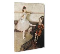 The Dance Lesson By Edgar Degas Canvas Print | Gallery Wrapped 30mm Frame Wall Art | 30x20 inches | Ready to Hang | Impressionist Picture | Living Room Bedroom Lounge Office
