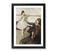 The Dance Lesson By Edgar Degas Classic Painting Framed Print | A3 Black Framed Wall Art | Ready to Hang | Classic Historical Picture | Living Room Bedroom Lounge Office