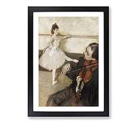 The Dance Lesson by Edgar Degas Framed Print | A2 Black Framed Wall Art | Ready to Hang | Modern Nature Picture | Living Room Bedroom Lounge Office