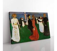 The Dance Of Life By Edvard Munch Classic Painting Canvas Wall Art Print Ready to Hang, Framed Picture for Living Room Bedroom Home Office Décor, 60x40 cm (24x16 Inch)