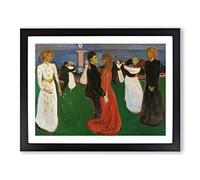 The Dance Of Life By Edvard Munch Classic Painting Framed Wall Art Print, Ready to Hang Picture for Living Room Bedroom Home Office Décor, Black A2 (64 x 46 cm)