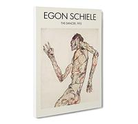 The Dancer By Egon Schiele Exhibition Museum Painting Canvas Wall Art Print Ready to Hang, Framed Picture for Living Room Bedroom Home Office Décor, 30x20 Inch (76x50 cm)