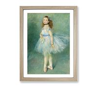The Dancer By Pierre Auguste Renoir Classic Painting Framed Wall Art Print, Ready to Hang Picture for Living Room Bedroom Home Office Décor, Oak A3 (34 x 46 cm)