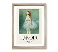 The Dancer By Pierre Auguste Renoir Exhibition Museum Painting Framed Wall Art Print, Ready to Hang Picture for Living Room Bedroom Home Office Décor, Oak A3 (34 x 46 cm)