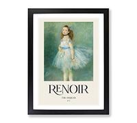 The Dancer By Pierre Auguste Renoir Exhibition Museum Painting Framed Wall Art Print, Ready to Hang Picture for Living Room Bedroom Home Office Décor, Black A4 (34 x 25 cm)