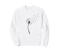 The Dandelion Wish - Minimalist Japanese Ink Sumi E Line Art Sweatshirt