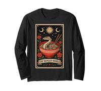 The Danger Noodle Ball Python Snake Tarot Card Witchy Moon Long Sleeve T-Shirt