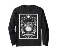 The Danger Noodle Ball Python Snake Tarot Card Witchy Moon Long Sleeve T-Shirt