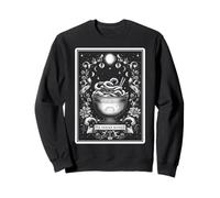 The Danger Noodle Ball Python Snake Tarot Card Witchy Moon Sweatshirt