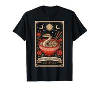 The Danger Noodle Ball Python Snake Tarot Card Witchy Moon T-Shirt