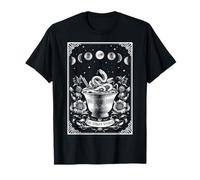 The Danger Noodle Ball Python Snake Tarot Card Witchy Moon T-Shirt