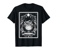 The Danger Noodle Ball Python Snake Tarot Card Witchy Moon T-Shirt