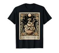 The Danger Noodle Ball Python Snake Tarot Card Witchy Moon T-Shirt