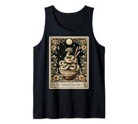 The Danger Noodle Ball Python Snake Tarot Card Witchy Moon Tank Top