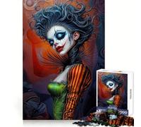 The Dark Clown Queen 1000 Piece Jigsaws for Teenagers Puzzle Brain Workout Toy Calm Escape Art Assembly Thoughtful Gift (50x75cm)