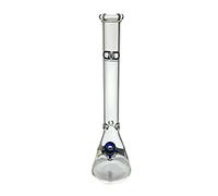 The Dark Diamond Glass Water Bong Height 45cm/18in - Joint Size: 14.4mm/18.8mm Removable Downsteam - Thickness: 7mm with Recycler Ash Catcher (Blue) TDDPHX117B