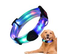 the Dark Dog Collar | Rechargeable Waterproof LED Lighted Adjustable Pet Collar,Weather Proof Dog Lights for Night Walking, Outdoor, Walking