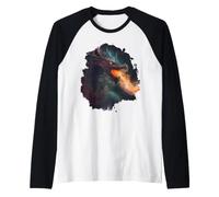 The Dark fire Breathing Dragon Raglan Baseball Tee