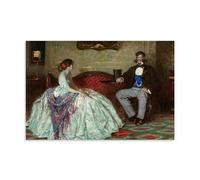 The Dark Fleece 1918 by Dean Cornwell - American Scene Art Print Depicting Victorian Figures in Rich Interior Wall Decor Art Print Wall Photo Paint Hanging Picture Family Bedroom Decor Gift Unframe 12