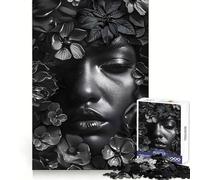 The Dark Flower Jigsaw Puzzles 1000 Pieces for Adults Memory Boost Warm Time Image Assembly Fine Art Piece (50x75cm)
