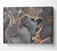 The Dark Grey Darkness Glitter Canvas Print Wall Art - Medium 20 X 32 Inches