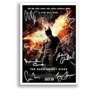 The Dark Knight Batman Trilogy All Movie Film Posters Cast Signed A4 Poster Photo Print Framed Autograph Gift Christian Bale Heath Ledger (The Dark Knight Rises A4 poster Only)