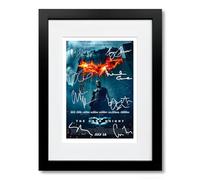 The Dark Knight Batman Trilogy All Movie Film Posters Cast Signed A4 Poster Photo Print Framed Autograph Gift Christian Bale Heath Ledger (The Dark Knight A4 Framed & Mounted)