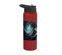 The Dark Mystical Viking with Armor Stainless Steel Insulated Water Bottle