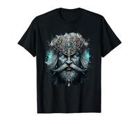 The Dark Mystical Viking with Armor Value Graphic T-Shirt