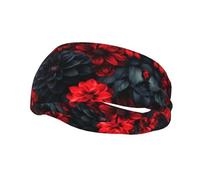 The Dark Rose Sweat Band Headband for Men Women - Athletic Stretchable Breathable for Running Gym Tennis Yoga & All Sports