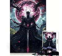 The Dark Samurai Lord Jigsaw Puzzles 1000 Pieces for Adults Memory Boost Warm Time Image Assembly Fine Art Piece (38x26cm)