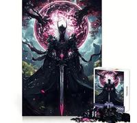 The Dark Samurai Lord Jigsaw Puzzles 1000 Pieces for Adults Memory Boost Warm Time Image Assembly Fine Art Piece (50x75cm)