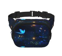 The darkness of night Printed Fashion Crossbody Bag, Hiking Waist Bag, Square Double Layer Travel and Fitness Shoulder Bag