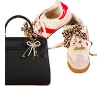 The Darling Effect Gold Cheetah Bag Charms Matching Shoe and Purse Accessories Animal Print Bows for Layering with Beaded Bows Luxe Glam Accessory Set