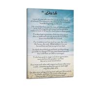 The Dash Poetry By Linda EllisCanvas Wall Art, Aesthetic Poster Print for Bedroom & Home Decor, Modern Painting16x24inch(40x60cm)