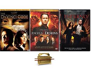 The Davinci Code Trilogy The DaVinci Code Angels & Demons Inferno Tom Hanks 3 DVD Set Includes Ark of The Covenant Art Card