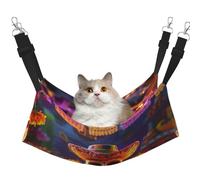 The Day Of The Dead Sugar Skull With Marigolds Printed Pet Hammock - Sleeping Hammock For Cats, Rabbits, Ferrets, Puppies, Small Animals